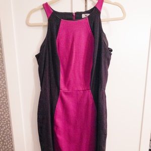 Navy and Fuchsia Dress